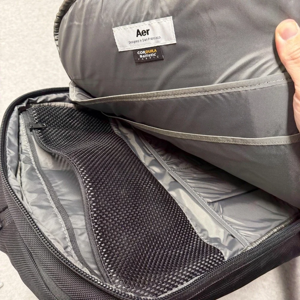 Aer Black Duffel Pack 2 Backpack Cordura Ballistic Nylon Travel Bag Mens Gym